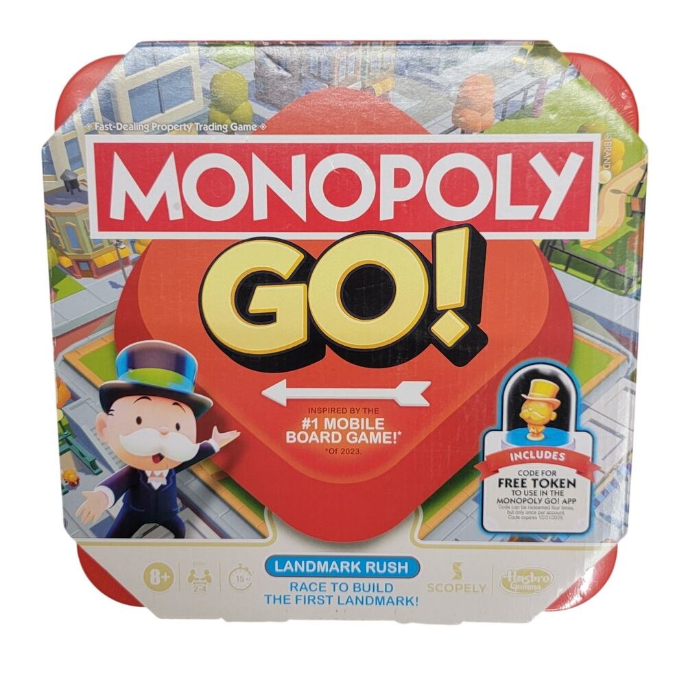 Monopoly GO Landmark Rush Board Game Hasbro Scopely New Sealed Family Game